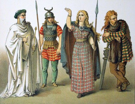 Кельты одежда и внешность британия