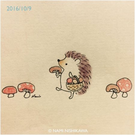 Nami nishikawa ежик drawings
