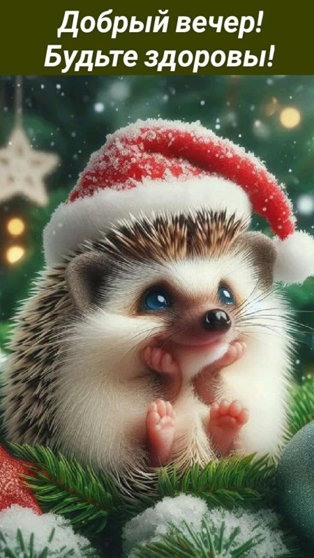 Ежик новогодний