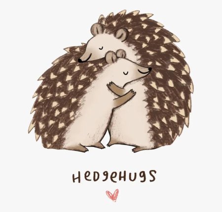 Ежики обнимаются