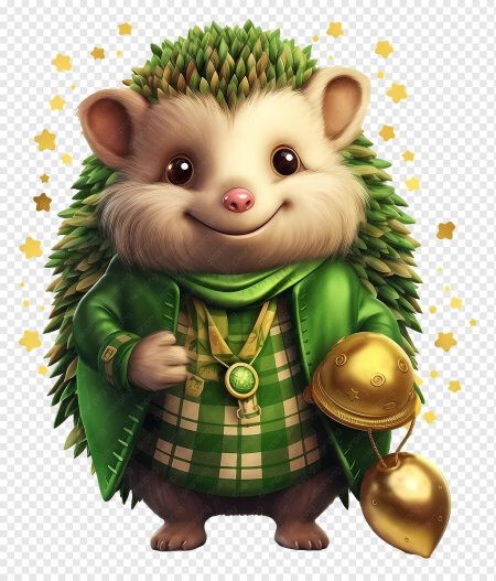 Ёжик на прозрачном фоне