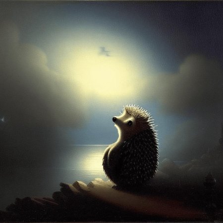 Картина ежик в тумане