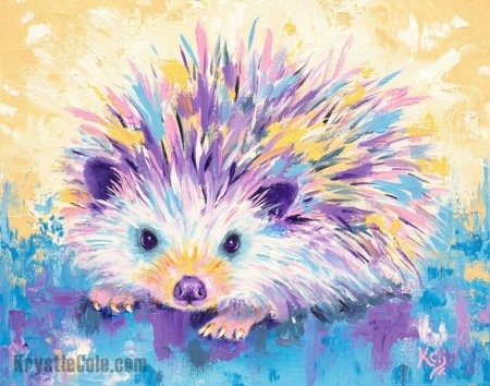 Ежик акварель