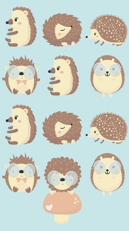 С наклейками ежик