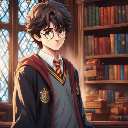 Гарри поттер в стиле аниме