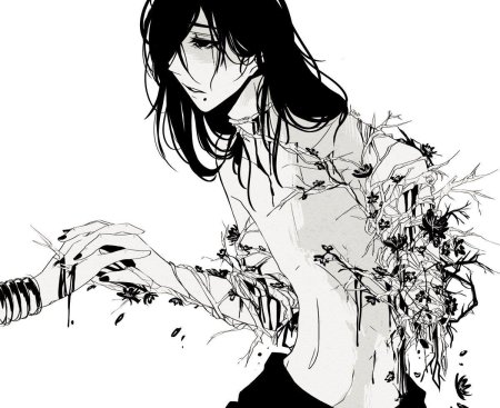 Аниме чёрно белое