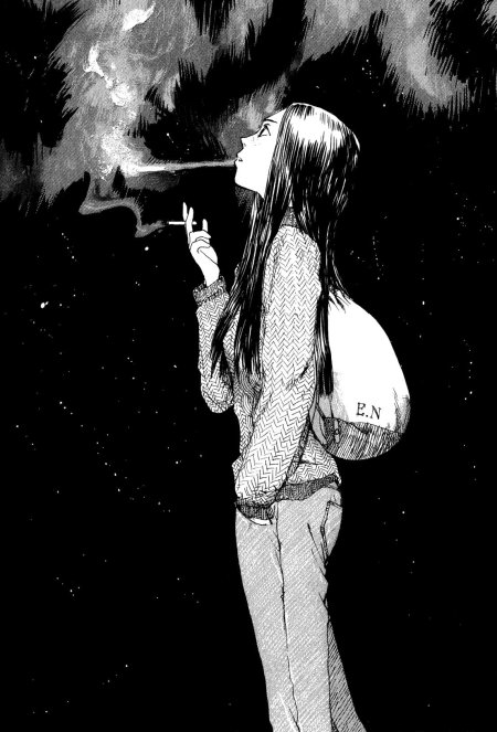 Аниме девушка с сигаретой