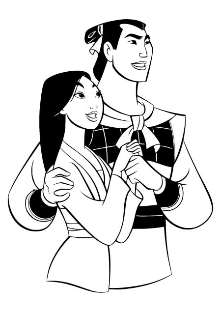 Раскраска мулан