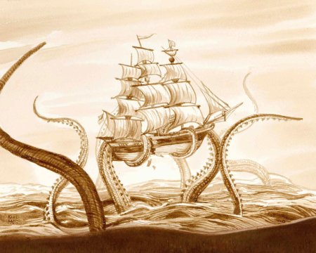 Кракен морское чудовище