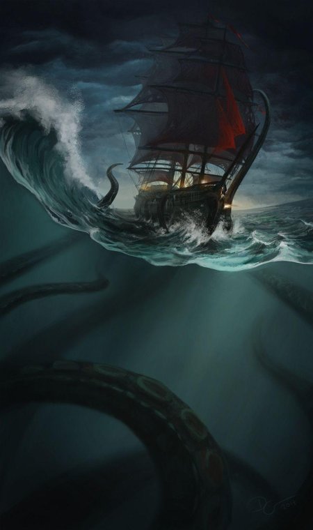 Кракен морское чудовище