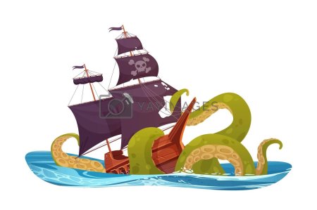 Пиратский корабль осьминог