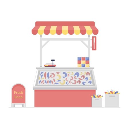 Ларёк с мороженым на прозрачном фоне