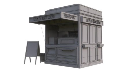 Д модель кофейня павильон