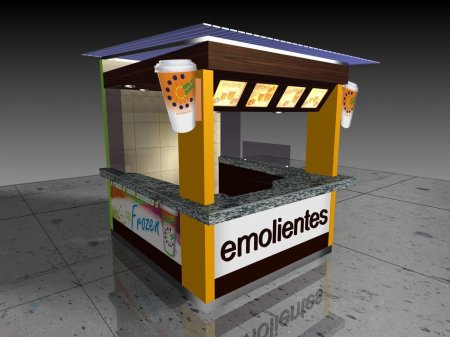 3д модель кофейня павильон