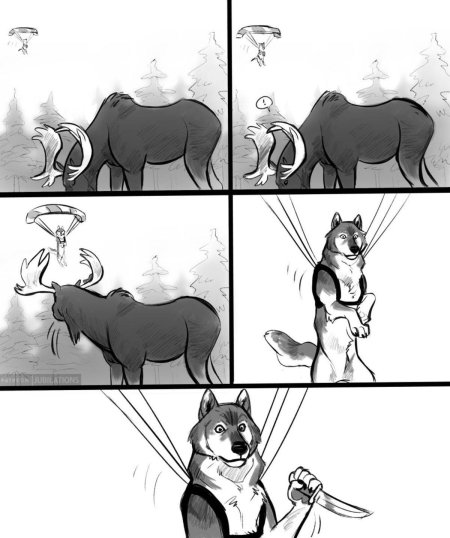 Смешные комиксы про волков