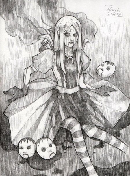 Алиса в стране кошмаров рисунки