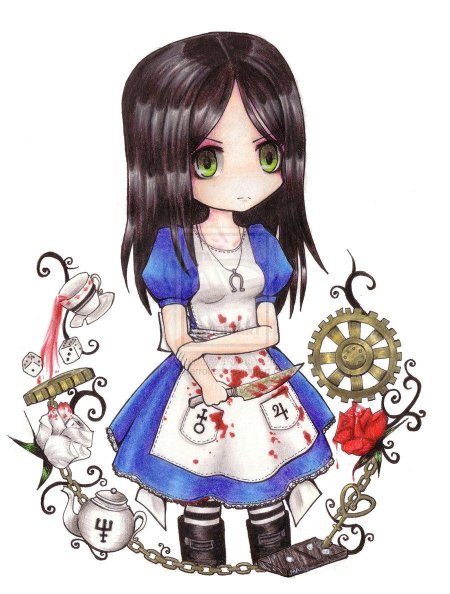 Алиса в стране кошмаров рисунки