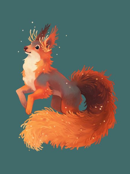 Жемчужная лиса кицунэ