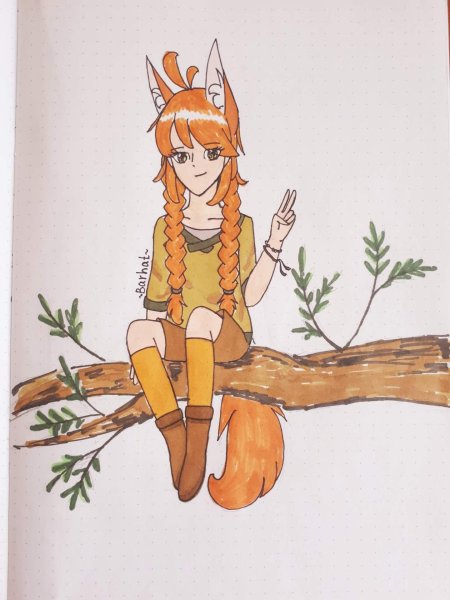 Лиса для срисовки