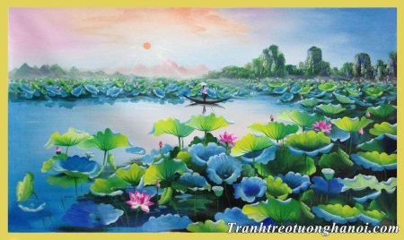Китайская живопись лотосовое озеро