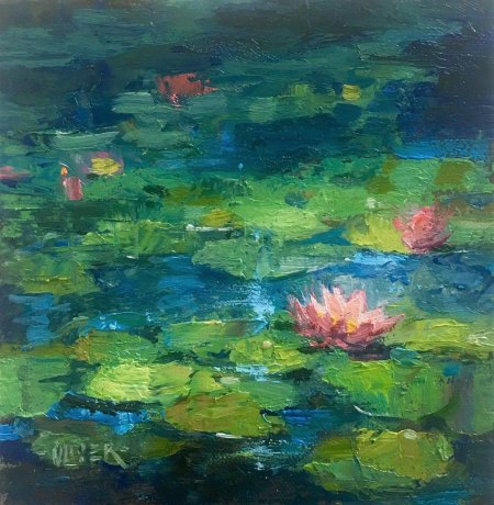 Картина кувшинки моне