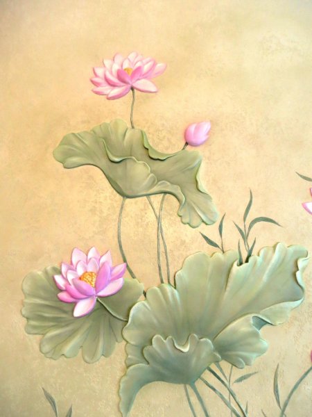 Фреска лотосы