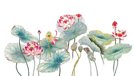 Кувшинки китайская живопись