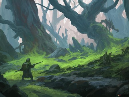 Лес фэнтези арт