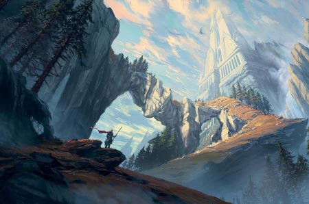 Горы фэнтези арт