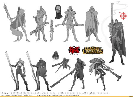 Джин лига легенд концепт арт