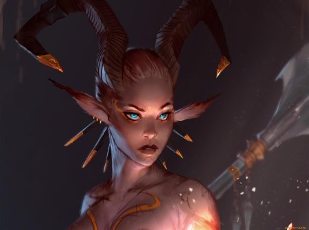 Демон с рогами