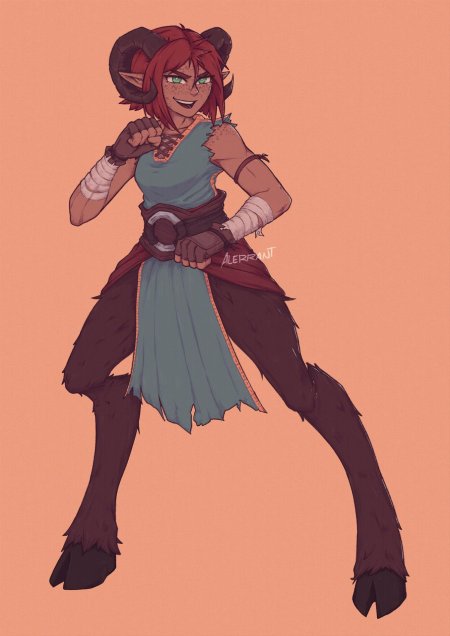 Тифлинг фавн девушка