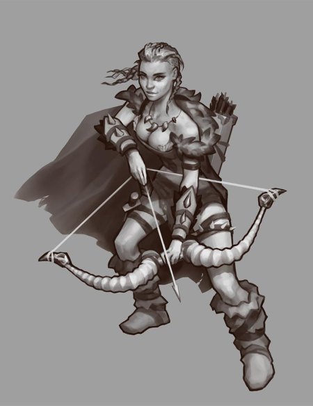 Воительница эскиз