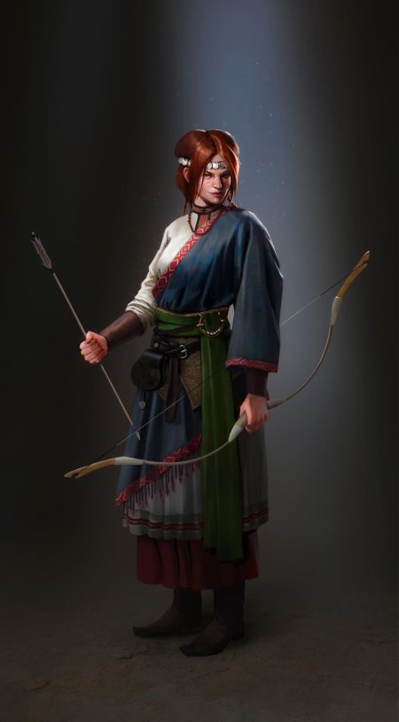 Лучница фэнтези арт девушка