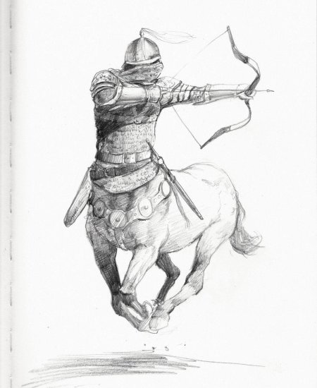 Лучница кентавр эскиз