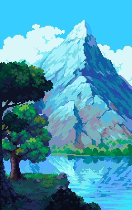 Пиксель арт природа