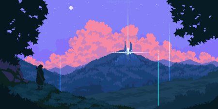 Пиксель арт пейзаж