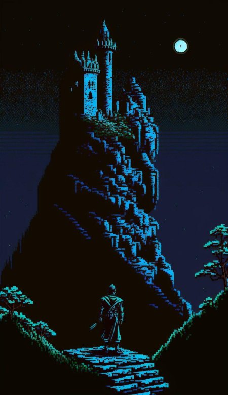 Dark fantasy pixel art