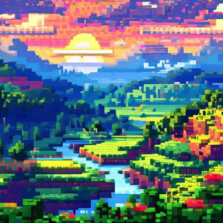 Пиксель арт природа