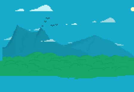 Пейзажи по пикселям