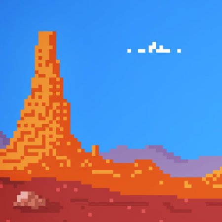 Пиксельная пустыня 2д