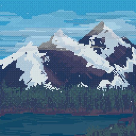 Пиксель арт пейзаж