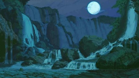 Водопад пиксель арт