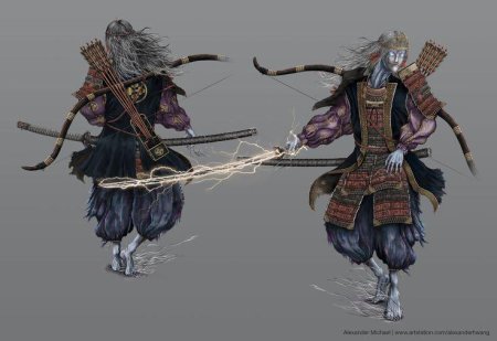 Демон самурай с канабо