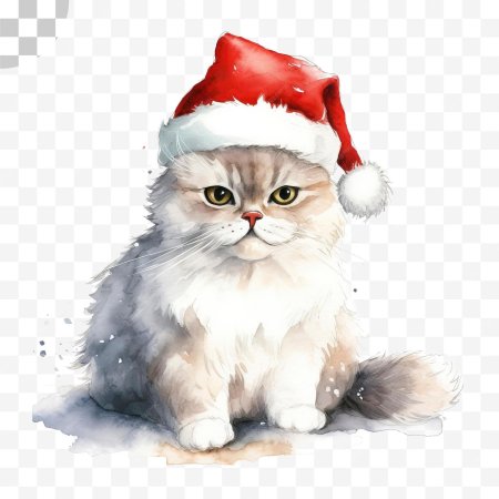 Кот в шапке