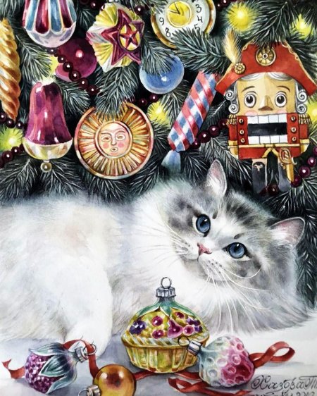 Татьяна хазова художник снежные коты