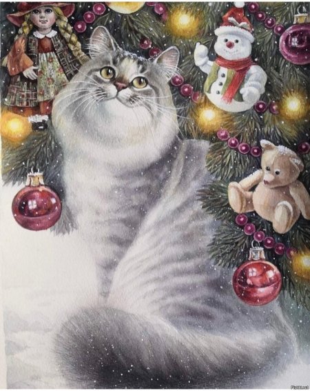 Хазова татьяна художник коты новый год