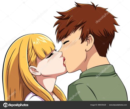 Целуются аниме
