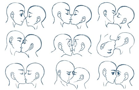 Поцелуи рисунки