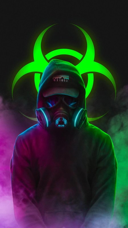 Неоновый противогаз
